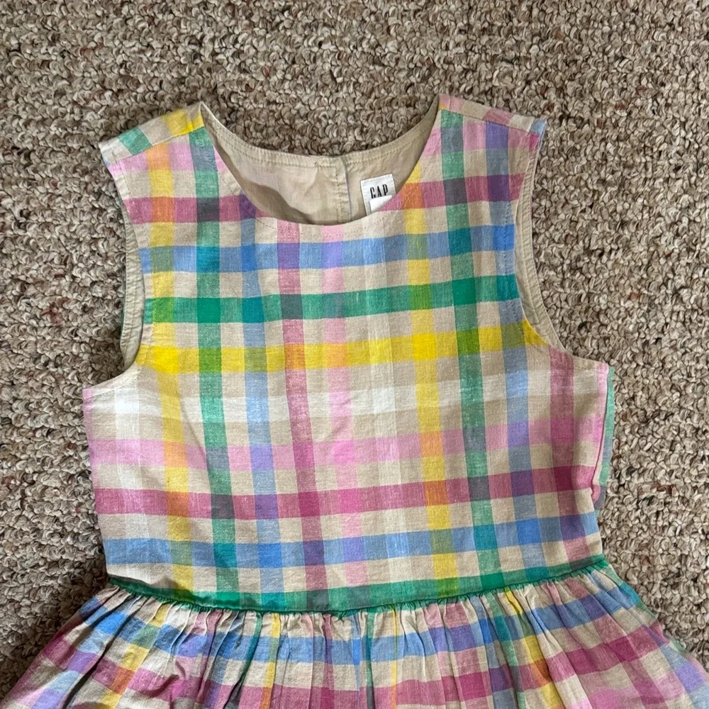 GAP Colorful Plaid Kids Dress- L